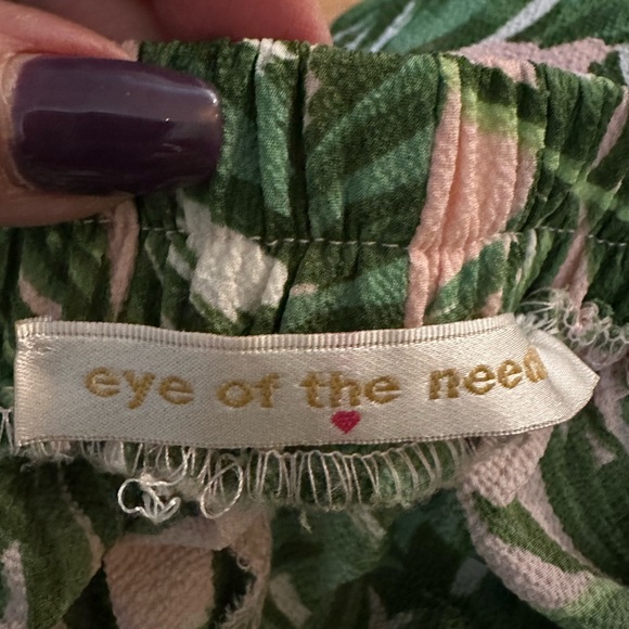 Eye of the Needle Leaf Pattern Slit Pants - S - Picture 7 of 11